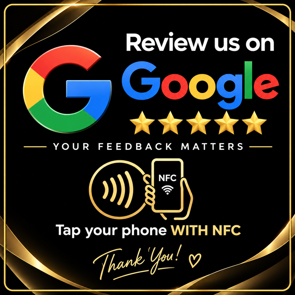 Google Review NFC Tap Card for Businesses | Reusable Counter Display