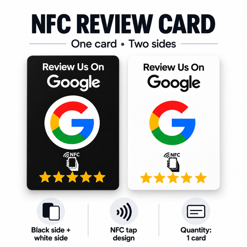 Google Review NFC Tap Card for Businesses | Reusable Counter Display